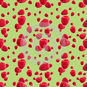 Seamless pattern with raspberry. Berries abstract background. Raspberry pattern for package design