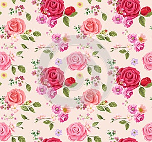 Seamless pattern with roses. Floral background. design composition