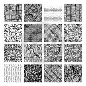 Seamless pattern of rough hatching grunge texture