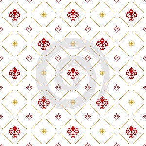 Seamless Pattern With Royal Lily