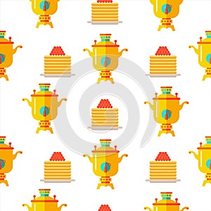 Seamless pattern. Russian souvenir. Vector illustration.