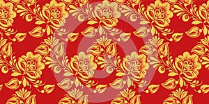 Seamless pattern Russian traditional decor syle