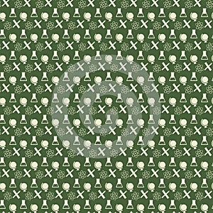 The Seamless Pattern Of Science And Technology Symbol