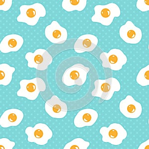 Seamless pattern with scrambled eggs