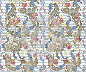Seamless pattern with a set of different items, needs for SPA or Thai massage