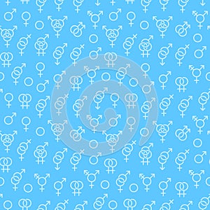 Seamless pattern with sexuality symbols