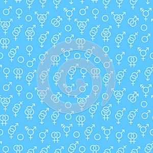 Seamless pattern with sexuality symbols photo