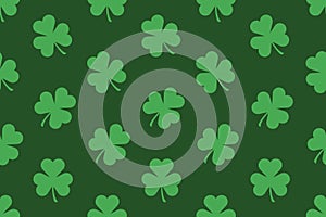 Seamless pattern with Shamrocks