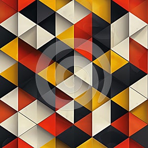 High-Contrast Polygonal Geometric Shapes, Minimalist and Seamless Pattern, Ultra-High-Resolution Design photo