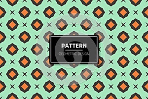 Seamless pattern with simple colorful geometric elements