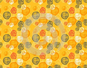 Seamless pattern of simple geometry. Retro-style illustration