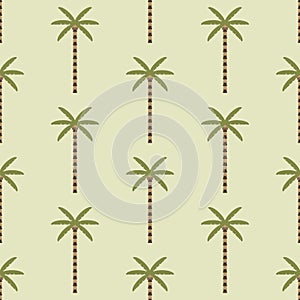 Seamless pattern of simplicity palm tree in flat style. ready to use for cloth, textile, wrap and other