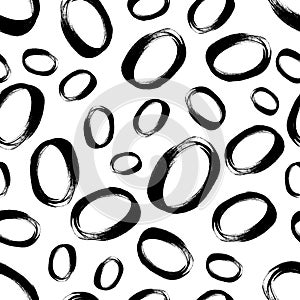 Seamless pattern with sketch circles shape