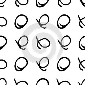 Seamless pattern with sketch round squiggle