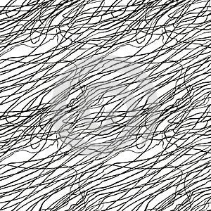 Seamless pattern with slate pencil hand drawn abstract lines, doodles