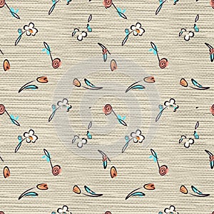 Seamless pattern with small flowers and allover design