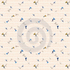 Seamless pattern with small flowers and allover design