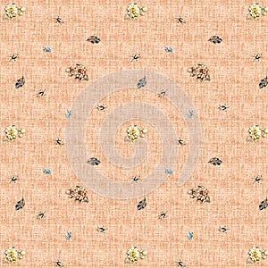 Seamless pattern with small flowers and allover design