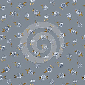 Seamless pattern with small flowers and allover design