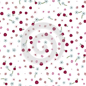 Seamless pattern with small flowers. Floral background for wallpapers, fabric deisgn or wrapping paper.