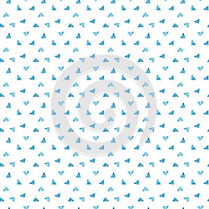 Seamless pattern with small tringle in white background