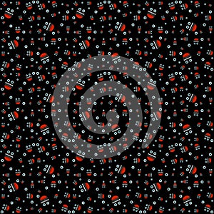 Seamless pattern with smiley monster faces