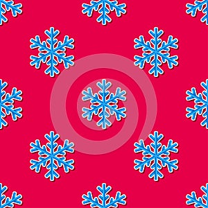 Seamless pattern with snowflakes