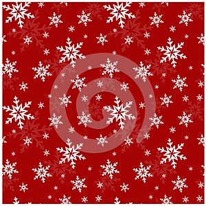 Seamless pattern with snowflakes. Vector illustration.