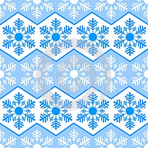 Seamless pattern from snowflakes.Winter background. Christmas template