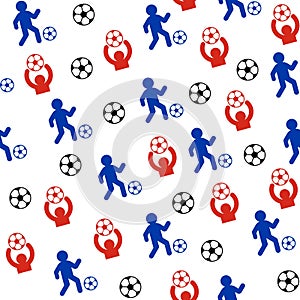 Seamless pattern soccer theme, for use as background or wallpaper and wrapping paper gift