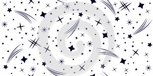 Seamless pattern, space and starry sky