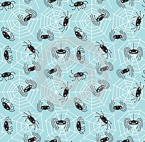 seamless pattern with spiders