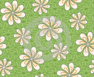 Seamless pattern with spring flowers and leaves. Hand drawn background. floral pattern for wallpaper or fabric