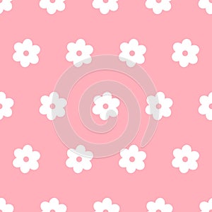 Seamless pattern Spring flowers silhouette vector illustration