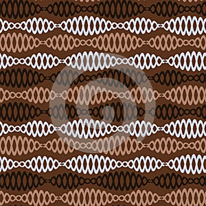 Seamless pattern on a square background - chains - DNA or bijuteria. Design element photo