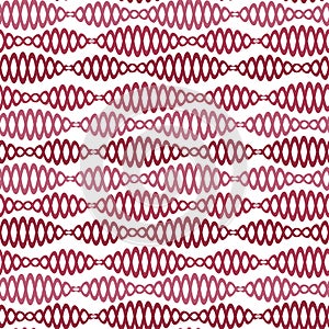 Seamless pattern on a square background - chains - DNA or bijuteria. Design element