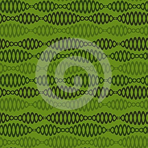 Seamless pattern on a square background - chains - DNA or bijuteria. Design element