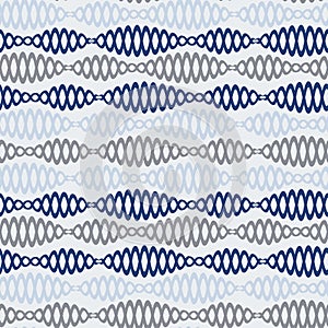Seamless pattern on a square background - chains - DNA or bijuteria. Design element