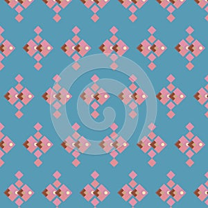 seamless pattern with square pink and blue