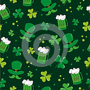 Seamless pattern for St. Patrick`s Day.