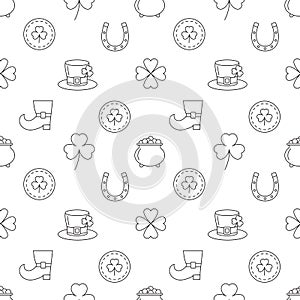 Seamless pattern St. Patrick`s Day.