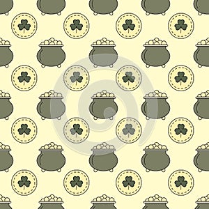 Seamless pattern St. Patrick`s Day.