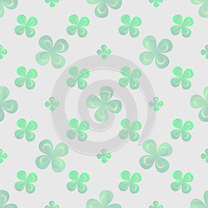 Seamless pattern. St. Patrick s day vector background with clover