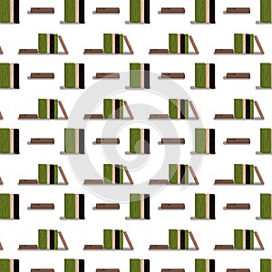 seamless pattern from stack of books in blurred colors for reading lovers