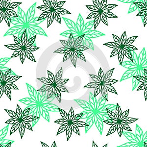 Seamless pattern of star leaves