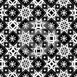 Seamless pattern with Star motifs in 2 colors