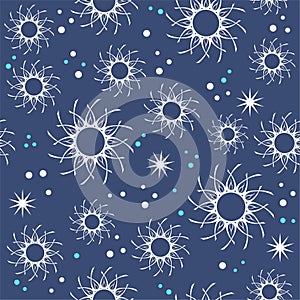 Seamless pattern, starry night