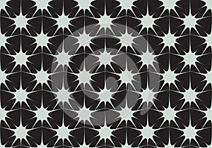 Seamless Pattern Stars Black And White