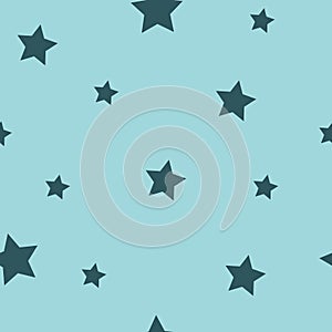 Seamless pattern of stars on a blue background vector illustration