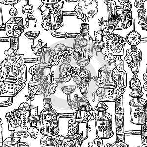 Seamless pattern steampunk